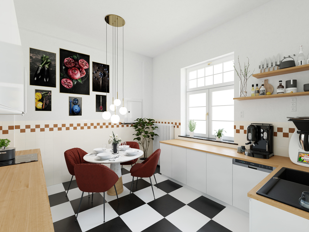 Haus in Brühl - Visualisierung der Küche