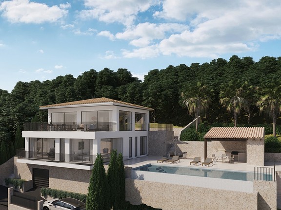 Villa de nueva construcción con vistas en Galilea, Mallorca