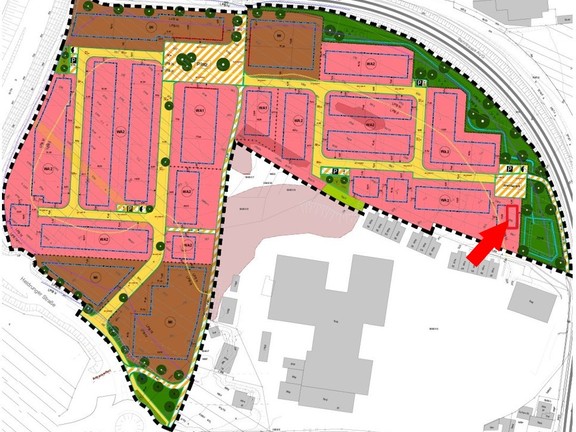 Plan des gesamten Neubaugebiets Schaftrieb