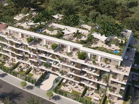 63 modernos apartamentos nuevos en una comunidad única en Playa den Bossa