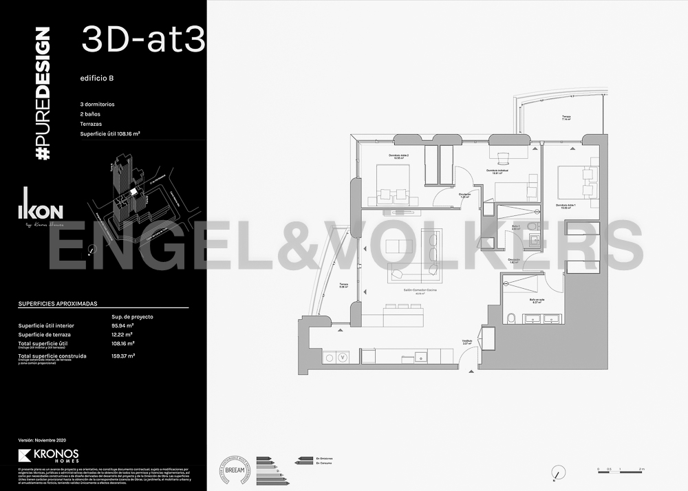 Obra nueva en Sant Pau - Torre B-Planta 12-3 Dormitorios