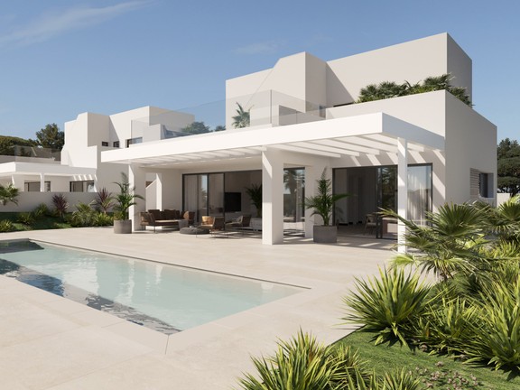 Villas de nueva construcción cerca de la playa de Cala Llenya (Ibiza)