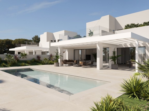 New build villas near the beach of Cala Llenya (Ibiza)