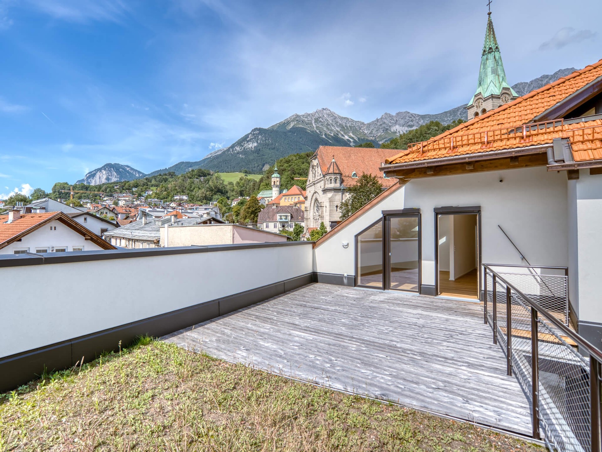 Wohnung in Innsbruck Stadt - Terrasse Blick Nordkette